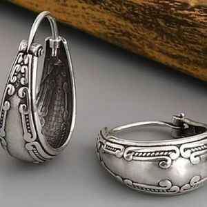 Elegant Silver Hoop Earrings